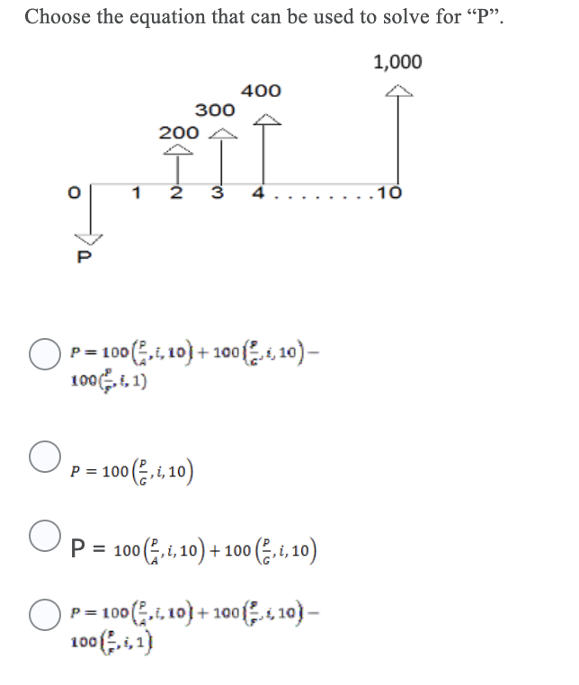 Solved Choose the equation that can be used to solve for | Chegg.com