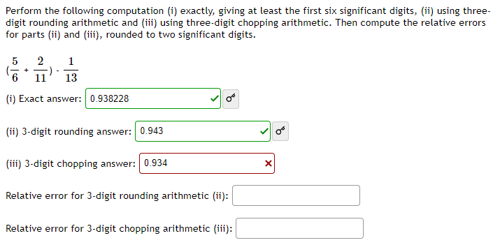 Solved Perform The Following Computation (i) ﻿exactly, | Chegg.com