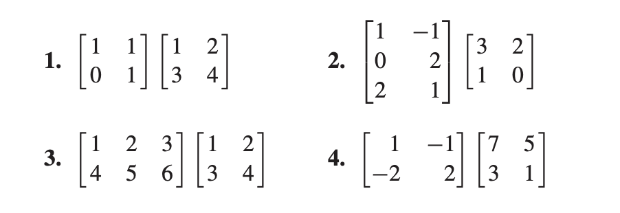 Solved Compute matrix products column by column and entry by | Chegg.com