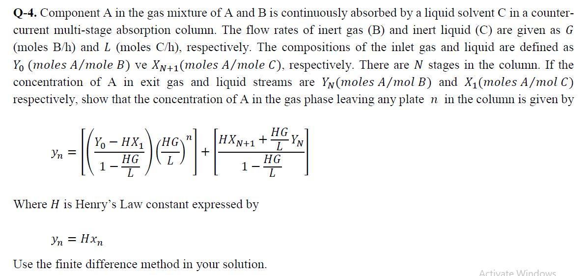 Solved Q-4. Component A in the gas mixture of A and B is | Chegg.com