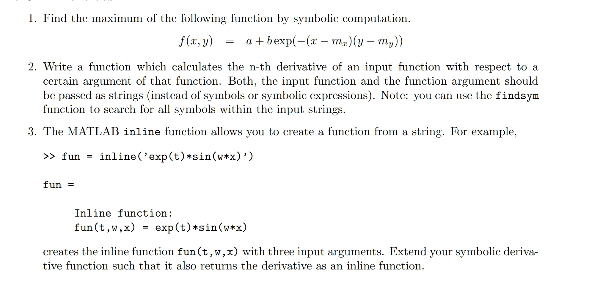 1 Find The Maximum Of The Following Function By S Chegg Com