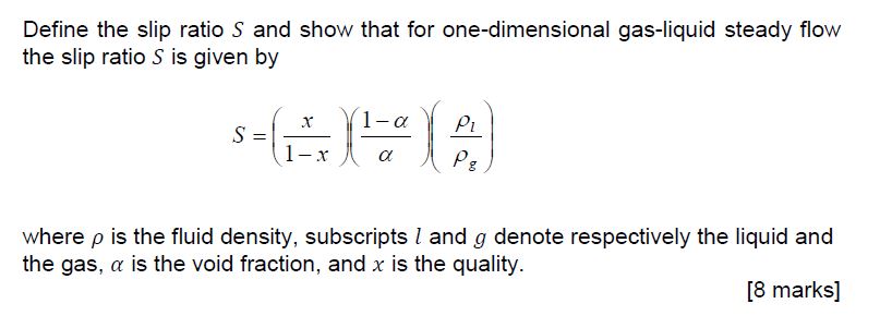 Solved Define the slip ratio S and show that for | Chegg.com