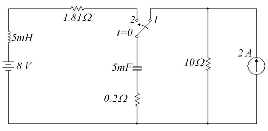 Solved In the circuit shown, the switch is moved from | Chegg.com