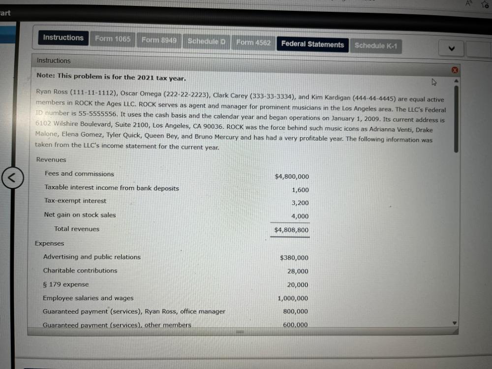 Note This problem is for the 2021 tax year. Ryan