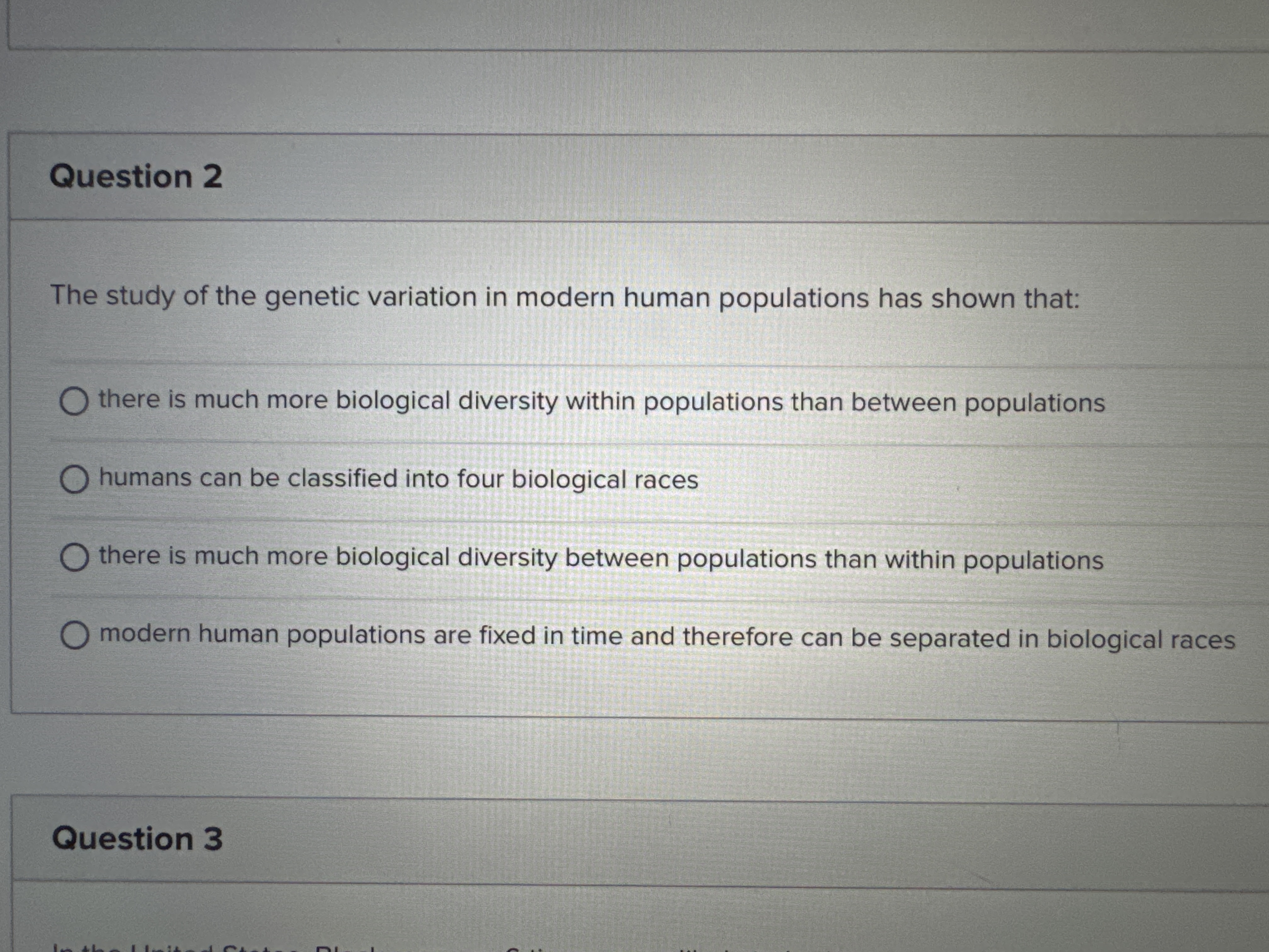 Solved Question 2The study of the genetic variation in | Chegg.com