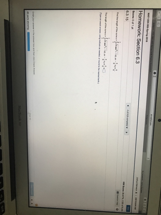 Solved Homework: Section 6.3 6.3.15 | Chegg.com