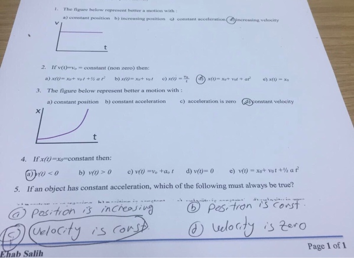 Solved . The figure below represent better a motion with a) | Chegg.com