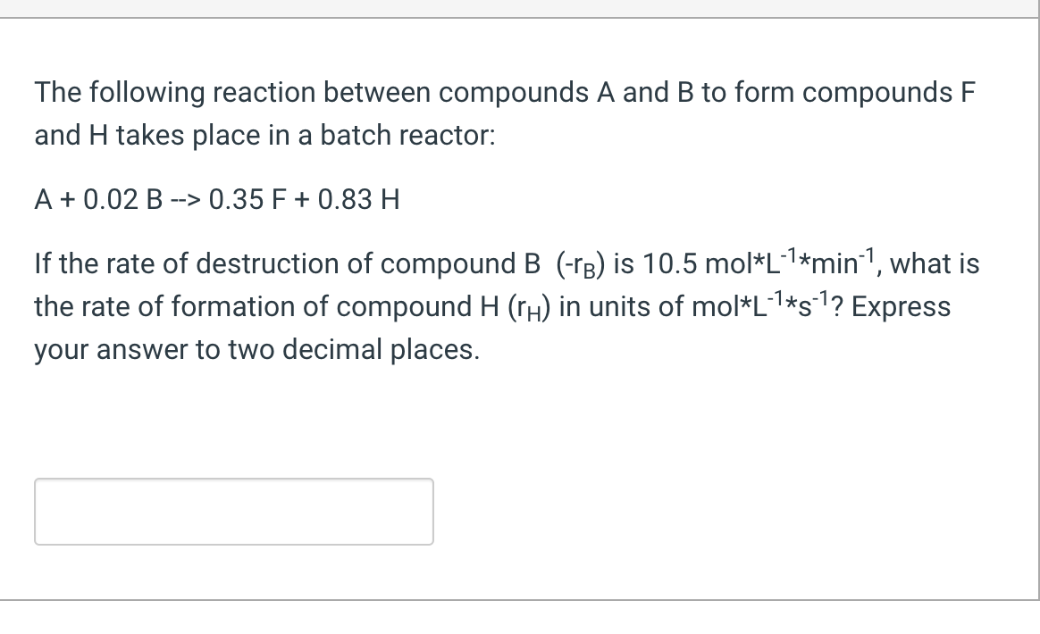 Solved The following reaction between compounds A and B to | Chegg.com