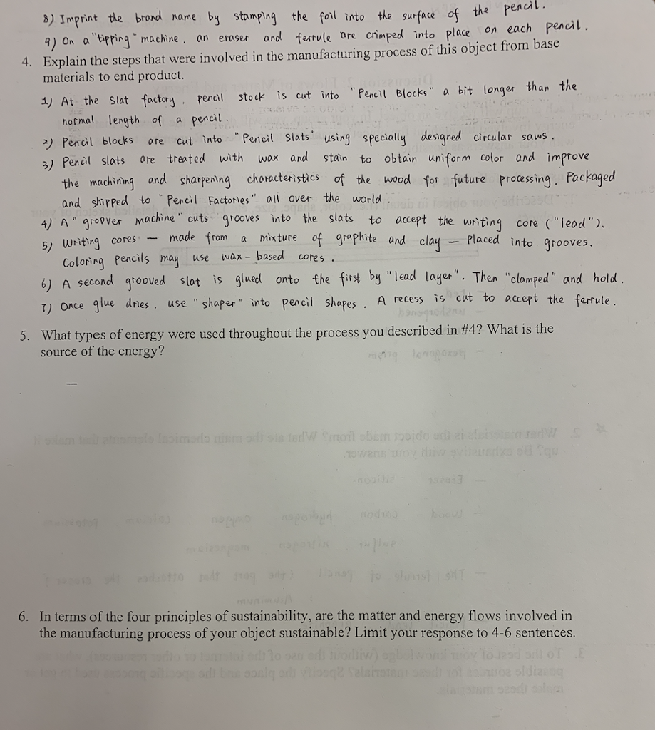 3) Imprint e brond name b stompng the fol into the