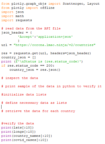 Task 2 Plot the world covid cases on the Map Step 1 | Chegg.com