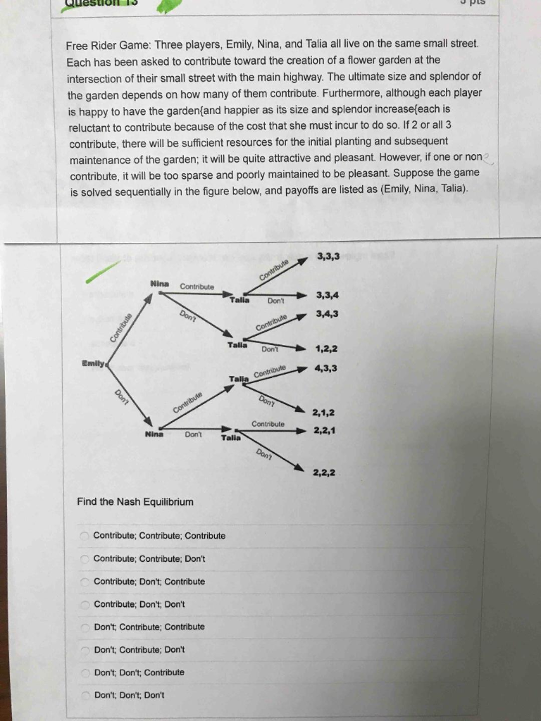 Solved Explain in detail how to find nash equilibrium for | Chegg.com