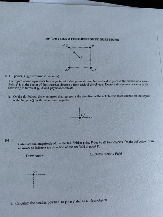 Solved AP PHYSICS 2 FREERESPONSE QUESTIONS (c) In a