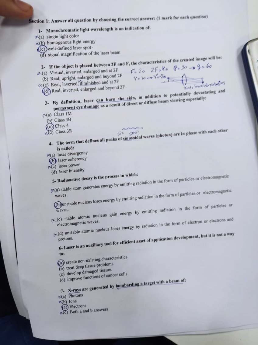 Solved Section 1: Answer all question by choosing the | Chegg.com