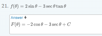 Solved f(θ)=2sinθ−3secθtanθ Answer | Chegg.com