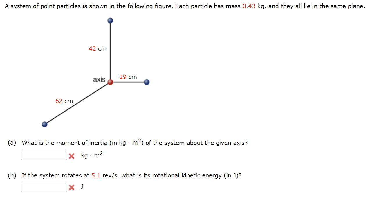 Solved A system of point particles is shown in the following | Chegg.com