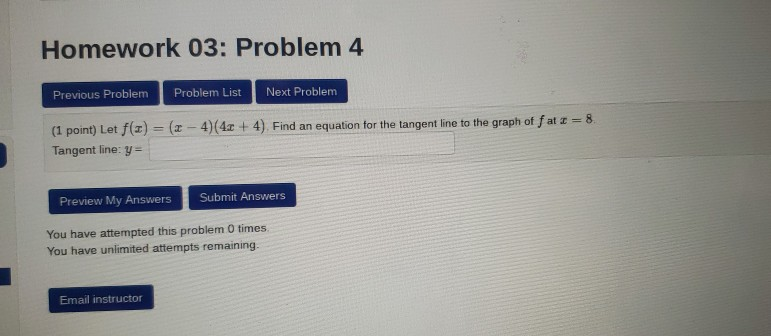 Solved Homework 03: Problem 3 Previous Problem Problem List | Chegg.com