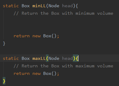 Solved class Node { Box box; Node next; Node(){} Node (Box | Chegg.com