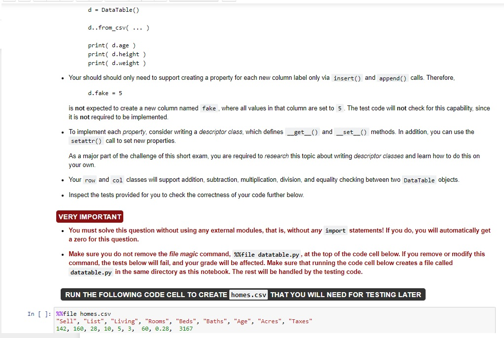In this question, you will implement a class called | Chegg.com