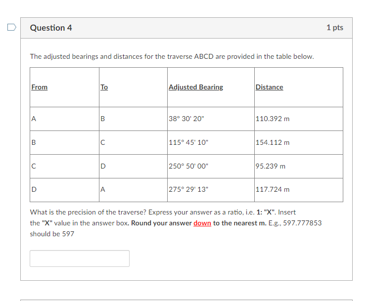 Solved The measurement of four internal angles at A,B,C and | Chegg.com