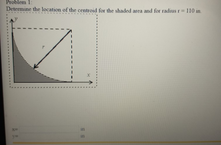 Solved Problem 1: Determine the location of the centroid for | Chegg.com
