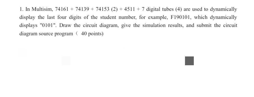 Solved 1. In Multisim, 74161 + 74139 + 74153 (2) + 4511 + 7 | Chegg.com