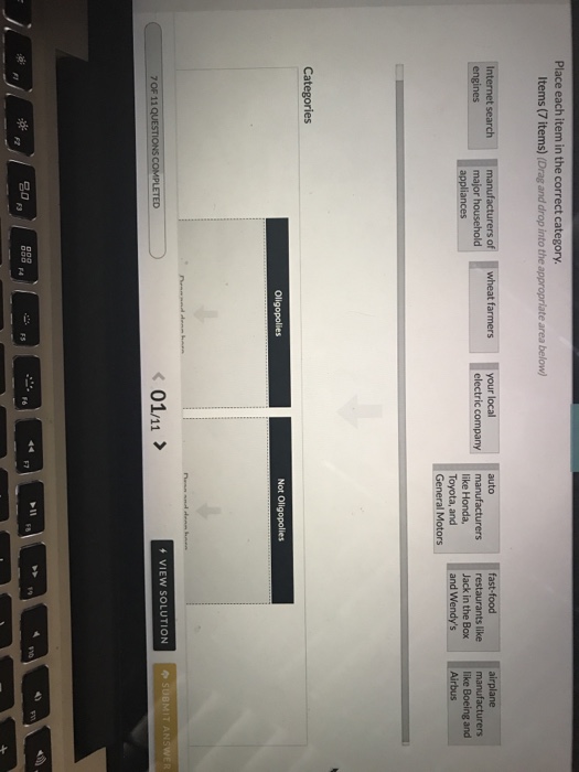 Solved Place each item in the correct category Items (7 | Chegg.com