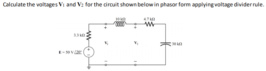 Solved Calculate the voltages Vi and V2 for the circuit | Chegg.com