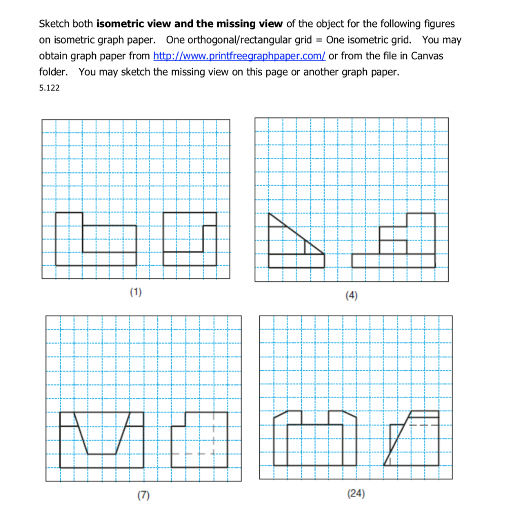 Solved Sketch both isometric view and the missing view of | Chegg.com