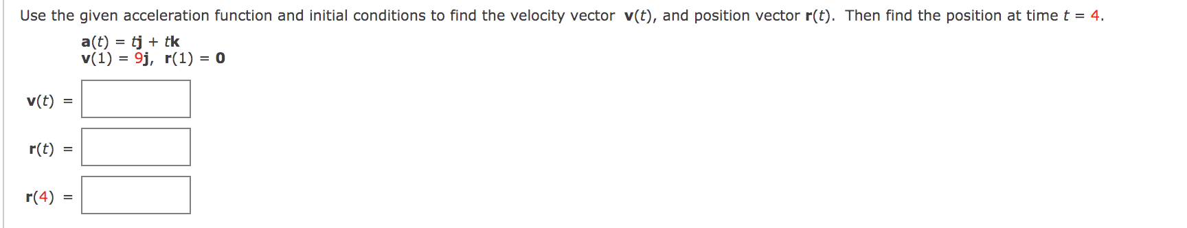 Solved Use the given acceleration function and initial | Chegg.com