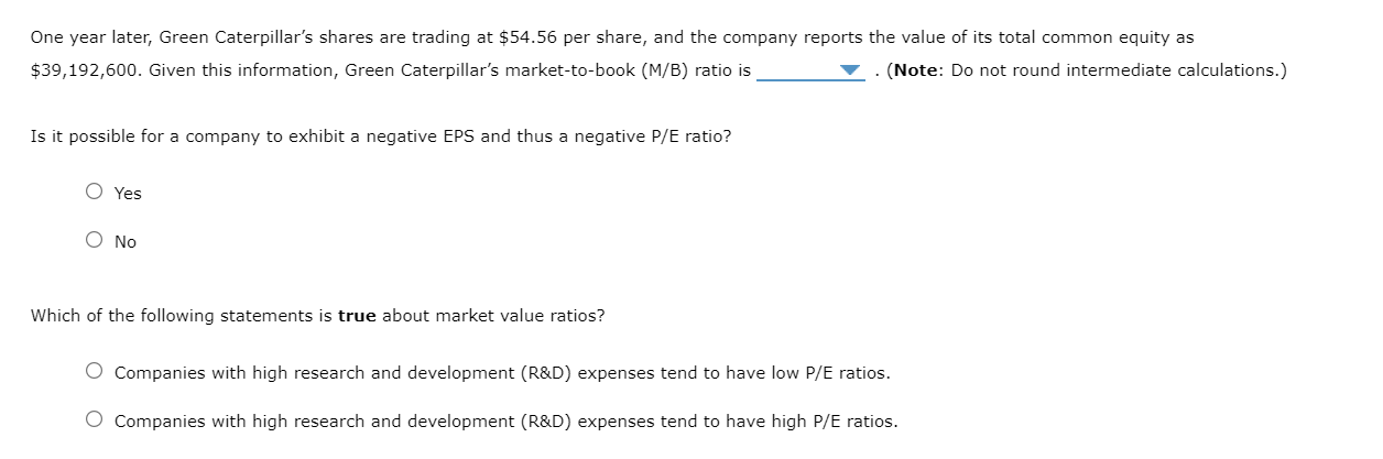 Solved 1. Market value ratıos Ratios are mostly calculated | Chegg.com