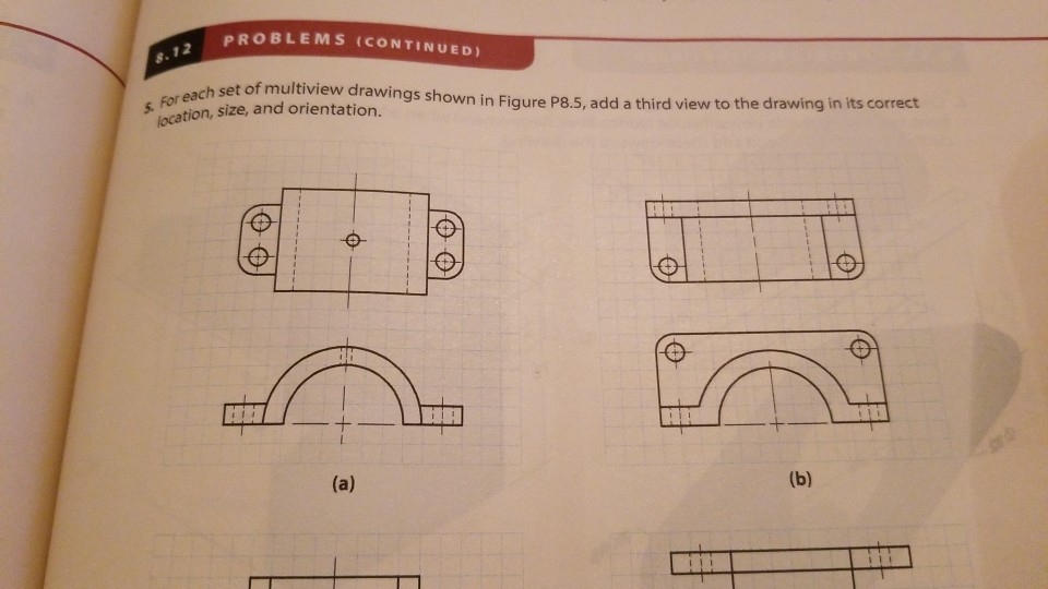 Solved PROBLEMS (CONTINUED) each set of multiview daig own | Chegg.com