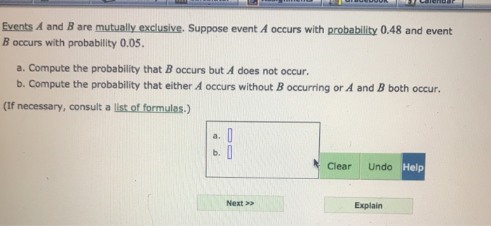 Solved Events A And B Are Mutually Exclusive Suppose Event 4371