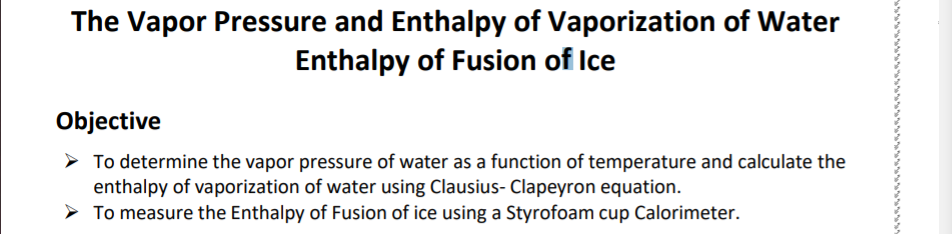 experiment water vapor