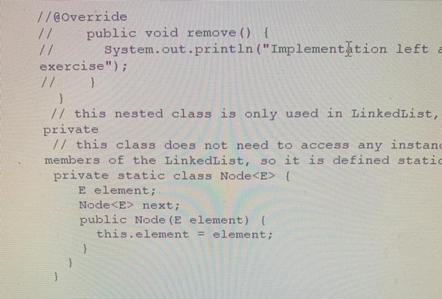 public class MyLinkedlist extends MyAbstractList | Chegg.com