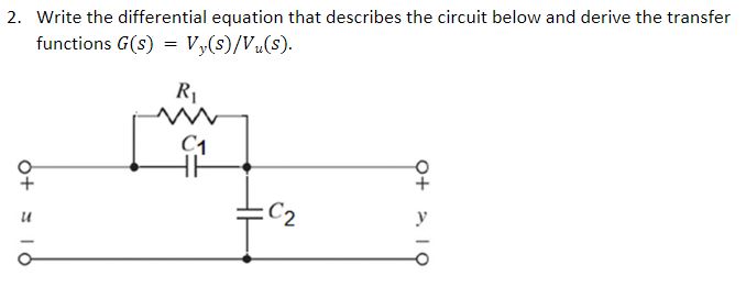 Solved Write the differential equation that describes the | Chegg.com