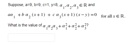 Solved Suppose, A=9, B=9, C=1, Y=8, 97,42,92 € R And Aa, | Chegg.com