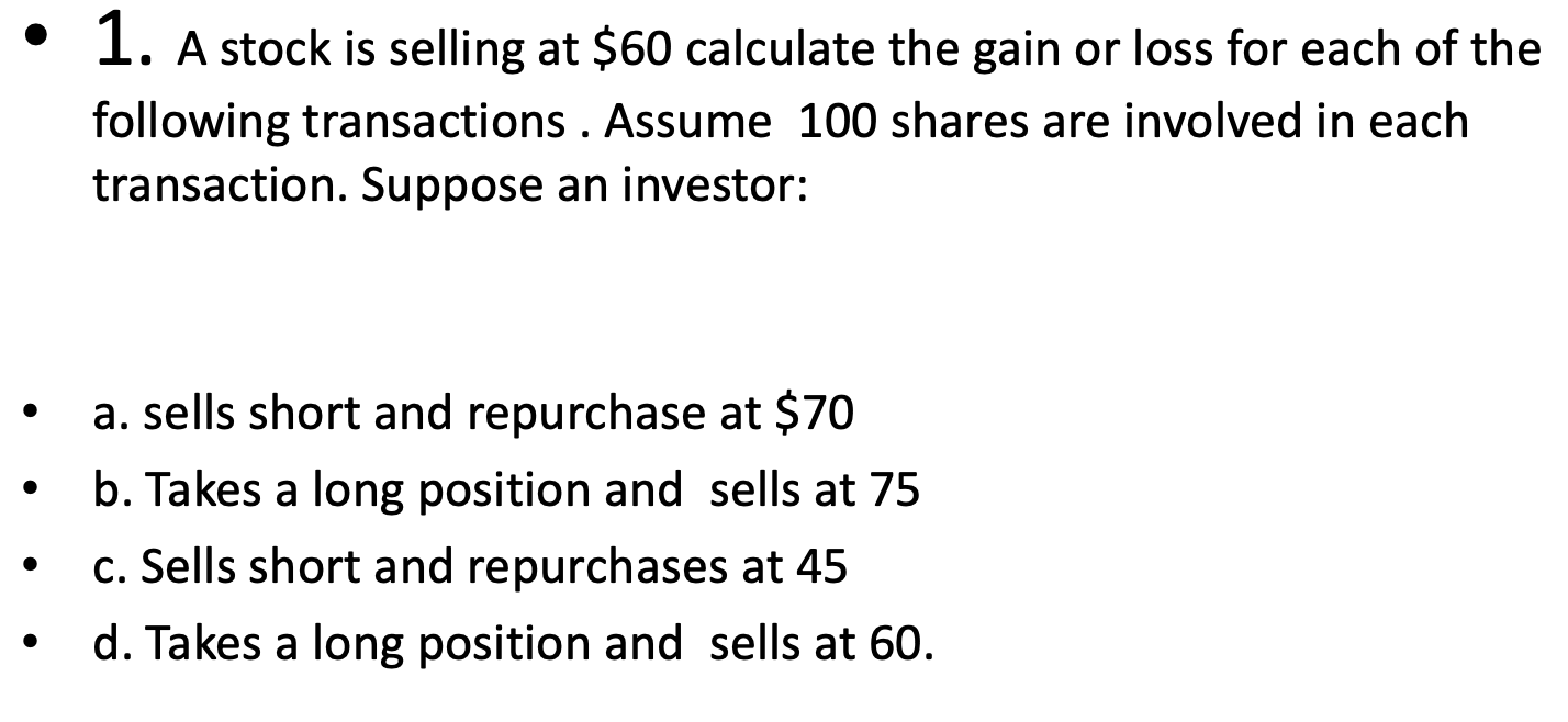 How to Calculate Gain and Loss on a Stock