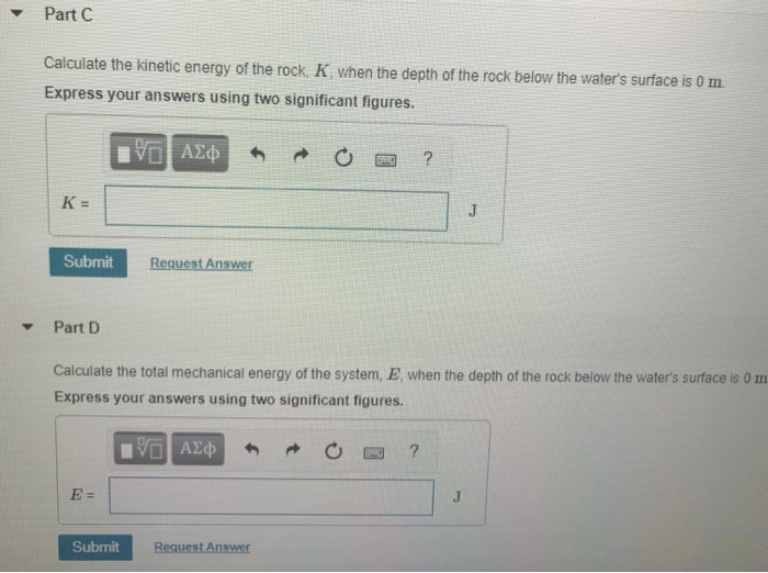 Solved A 2.3 kg rock is released from rest at the surface of | Chegg.com