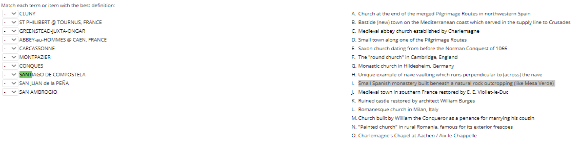 Match each term or item with the best definition: | Chegg.com