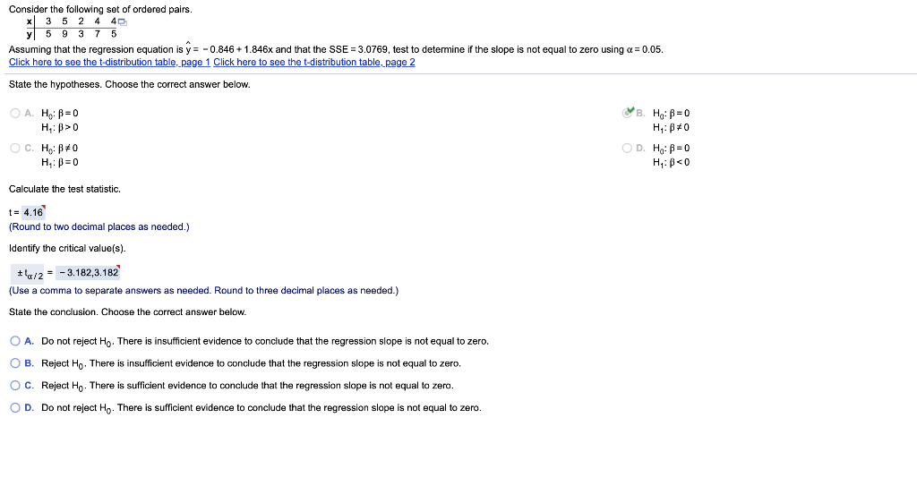 Solved How to calculate test statistic and critical value | Chegg.com