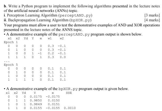 Solved B. Write A Python Program To Implement The Following | Chegg.com