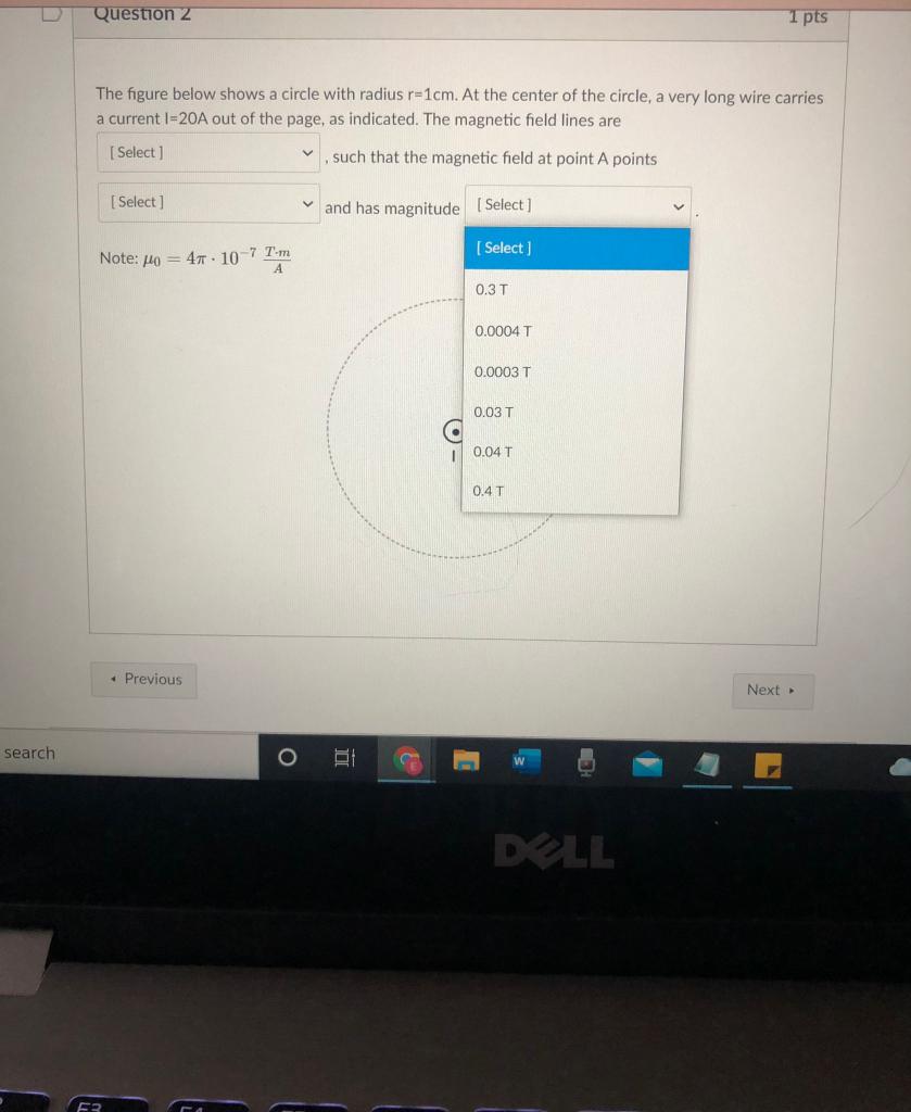 Solved Question 2 1 pts The figure below shows a circle with | Chegg.com