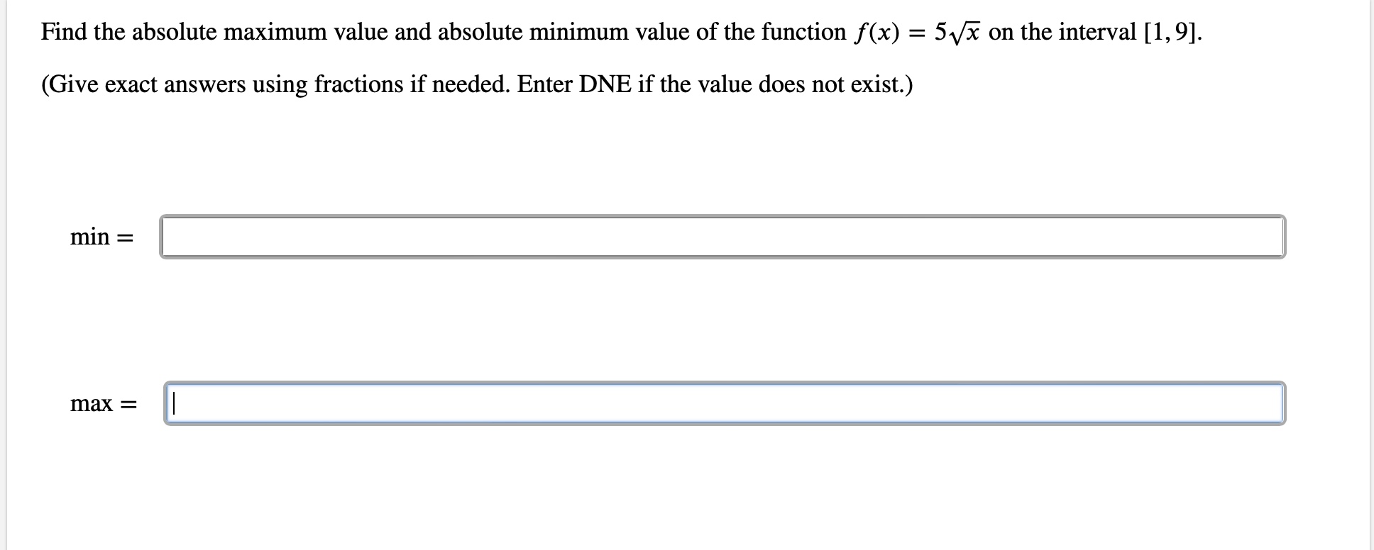 the sum of absolute maximum and absolute minimum value of the function