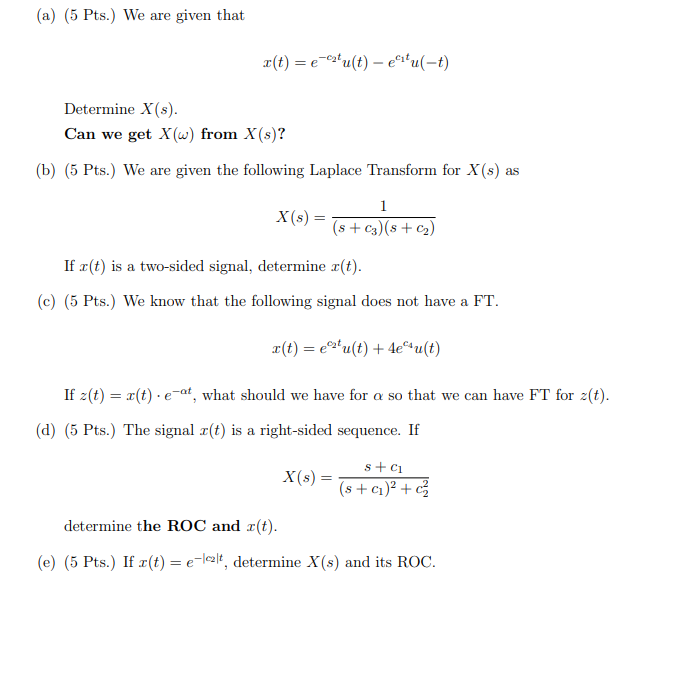 Solved A 5 Pts We Are Given That Z T E U T Eu Chegg Com