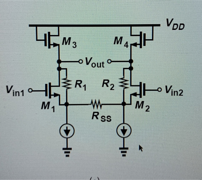 Solved Calculate the differential voltage gain of the