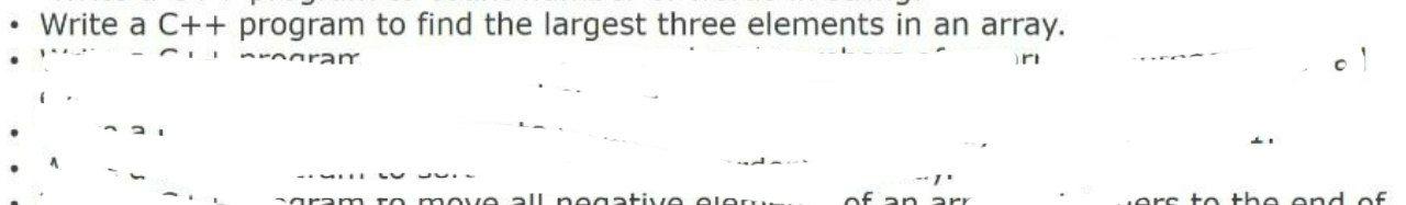 Solved Write a C++ program to find the largest three | Chegg.com