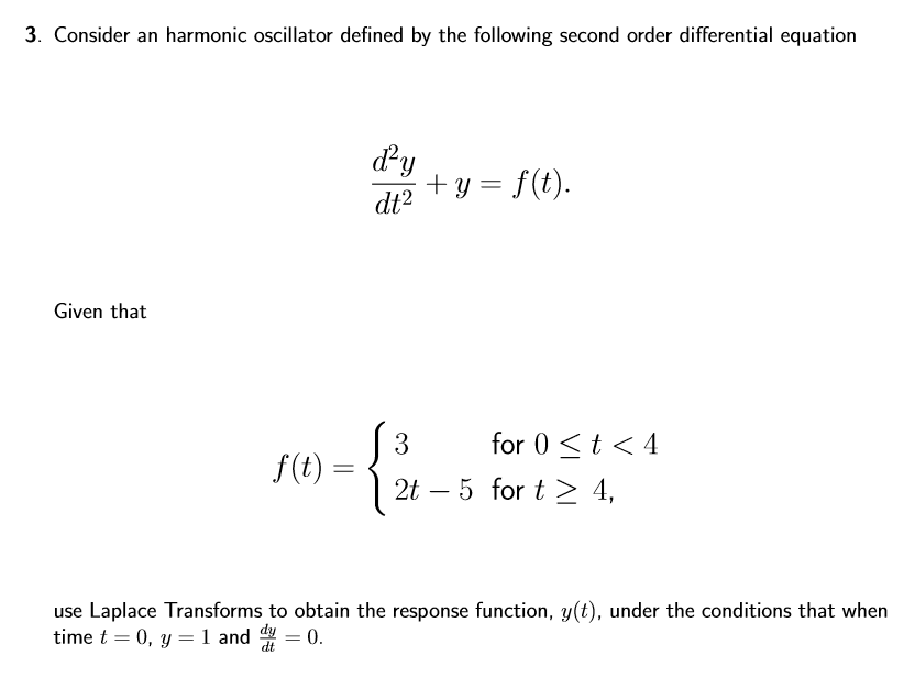 Solved 3. Consider an harmonic oscillator defined by the | Chegg.com
