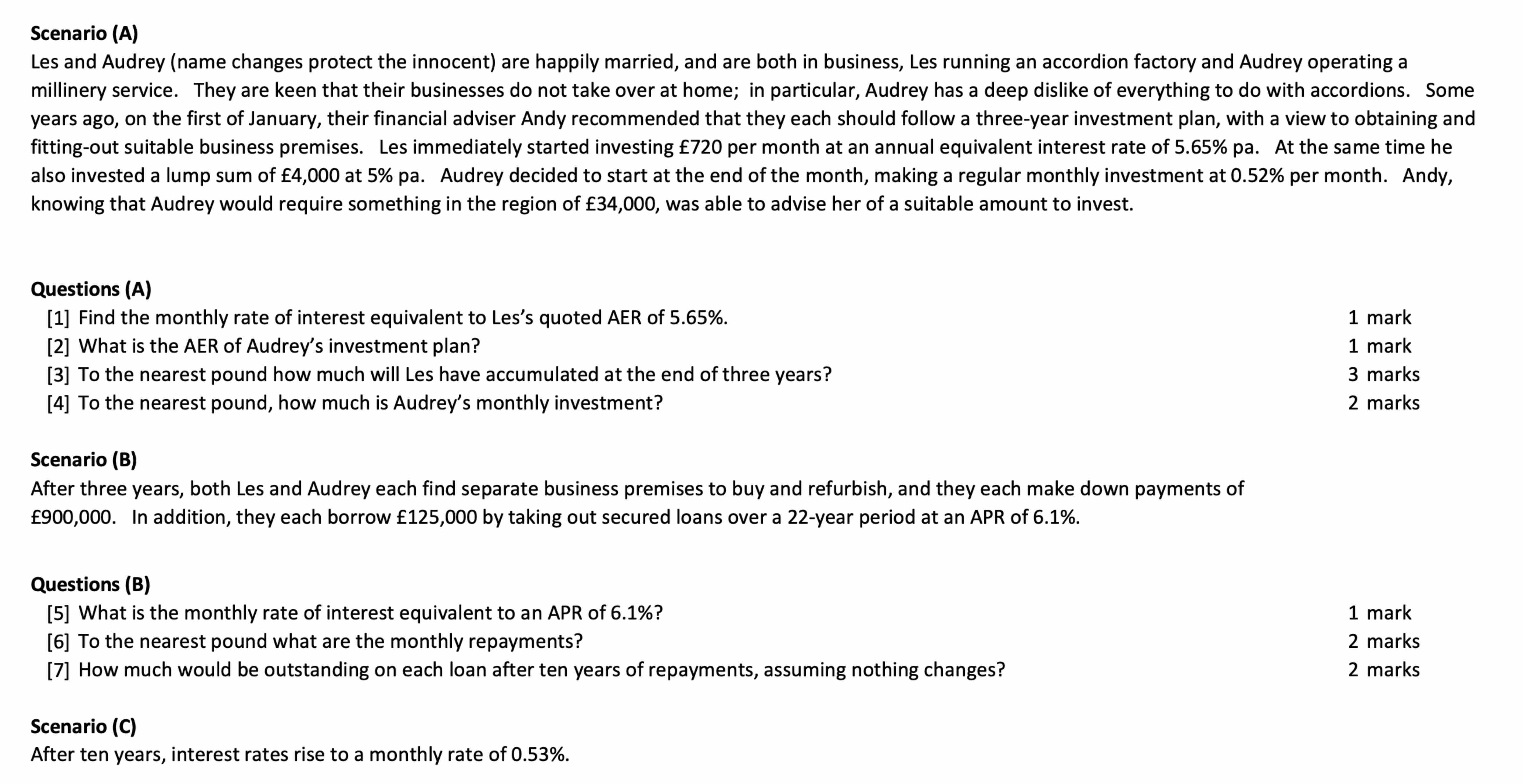 Solved Questions (A)[1] ﻿Find the monthly rate of interest | Chegg.com