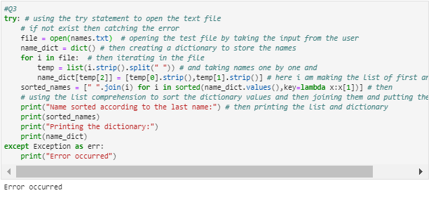 Solved Python Dictionaries I need a dictionary that reads a | Chegg.com