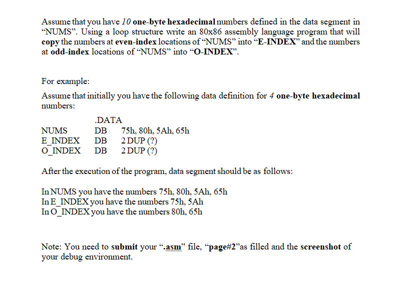 .MODEL SMALL .STACK 64 .DATA DATA IN DB 5H, 12H, 7H